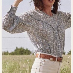 THE GREAT. The Folk Top in Prairie Floral. Size 1. 🤍